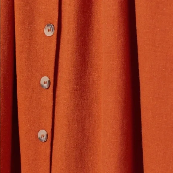 SOLD ❌ H&M Rust Dress with Buttons - Picture 2 of 10